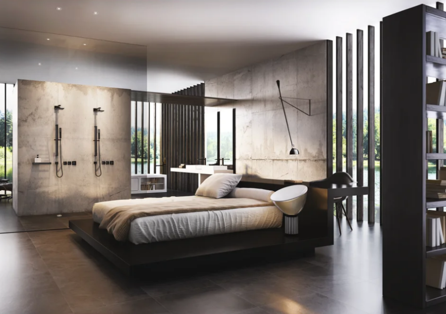 Душевой гарнитур Gessi Rettangolo K, штанга, лейка, шланг, вывод воды, цвет Matte Black - изображение 3