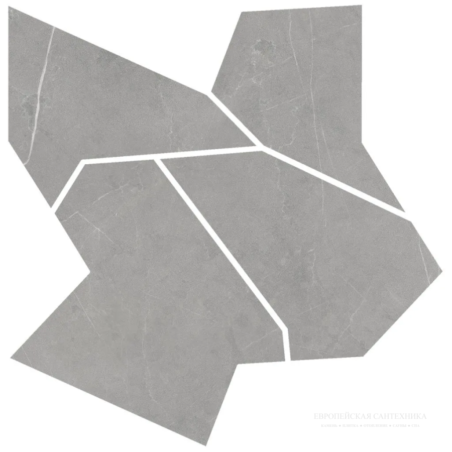 Living Ceramics Керамогранит Allure Grey Anti-slip Deco mosaic 59,8x59,8