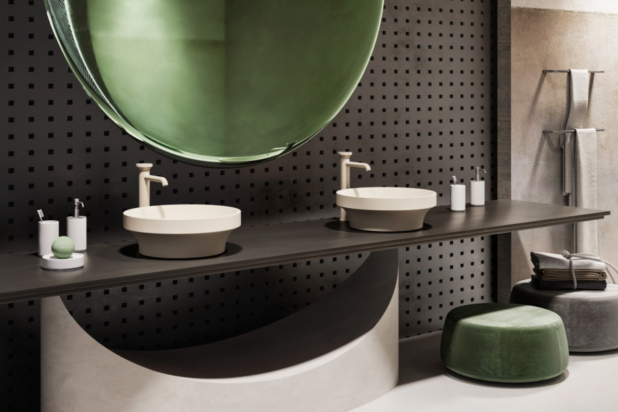 Смеситель для раковины Gessi Origini, средней длины, с донным клапаном, цвет Finox Brushed Nickel - изображение 3