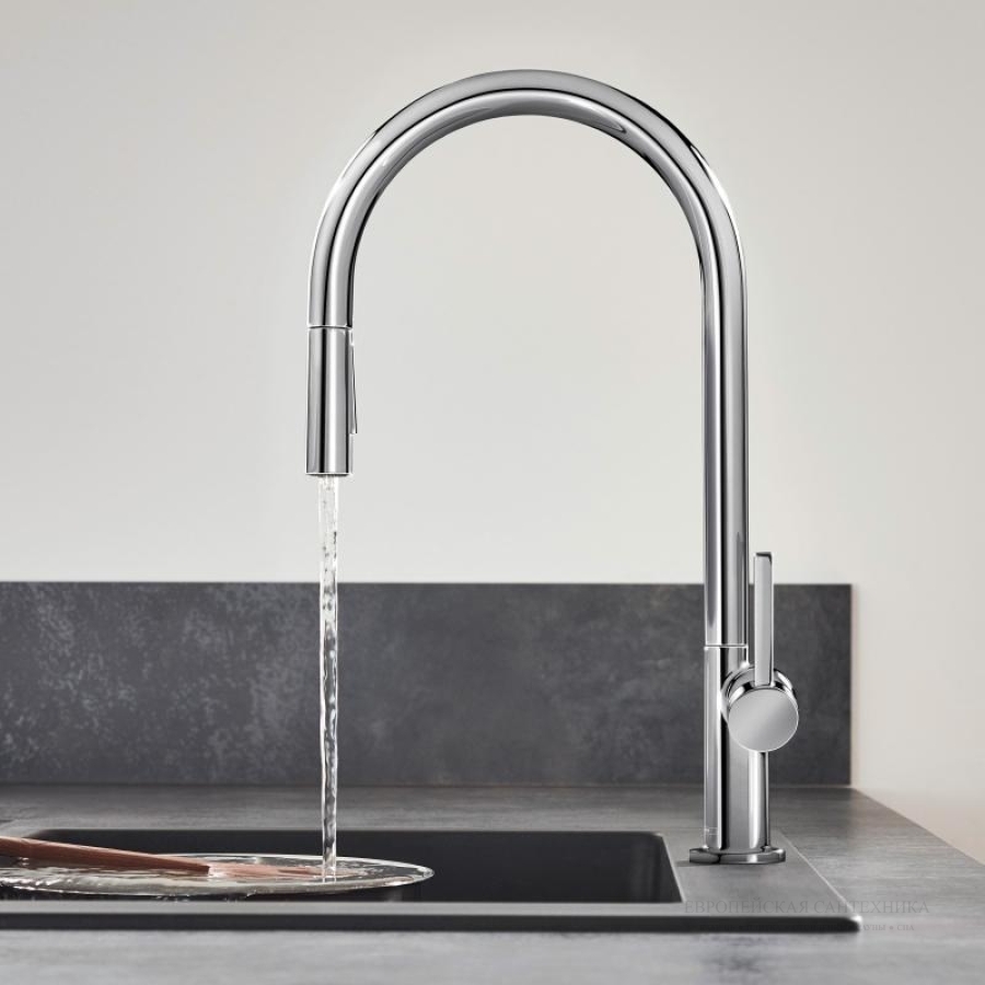 Смеситель для кухни Hansgrohe Talis M54, ComfortZone 210, однорычажный, 2 типа струи, выдвижной излив, цвет Хром - изображение 1