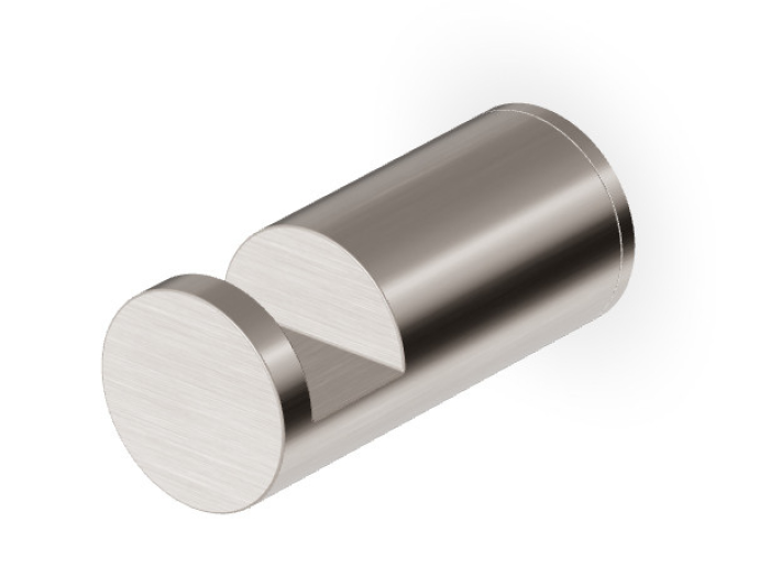 На изображении товар Крючок Zucchetti On, настенный, для полотенец/халатов, цвет Brushed Nickel от официального представителя в Москве