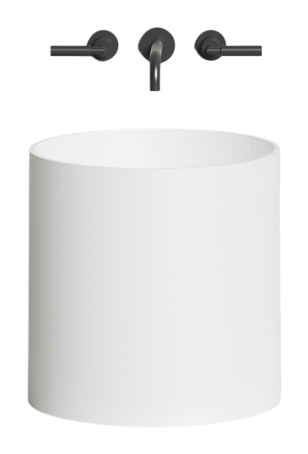 Раковина Salini Armonia 04  Ø460x450h мм, накладная, материал S-Sense глянцевый, без донного клапана, без перелива, цвет белый