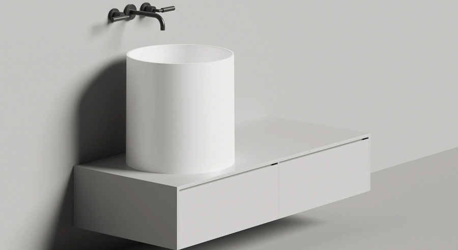 Раковина Salini Armonia 04  Ø460x450h мм, накладная, материал S-Sense глянцевый, без донного клапана, без перелива, цвет белый - изображение 3