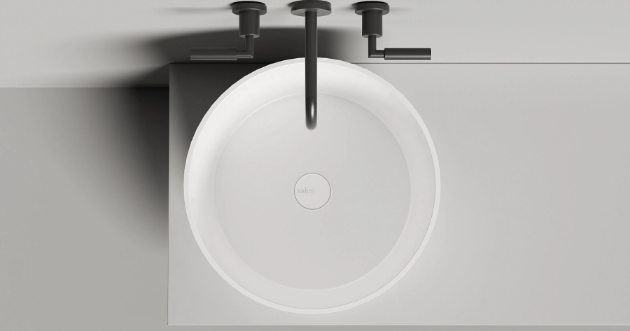 Раковина Salini Armonia 04  Ø460x450h мм, накладная, материал S-Sense глянцевый, без донного клапана, без перелива, цвет белый - изображение 2