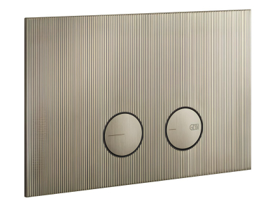 Клавиши смыва Gessi с панелью Rigato, для унитаза, к инсталляции Geberit (Geberit Sigma 8 и Geberit Sigma 12), цвет Finox Brushed Nickel