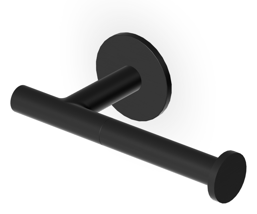 Бумагодержатель Zucchetti Pan, без крышки, настенный, цвет брашированный чёрный PVD