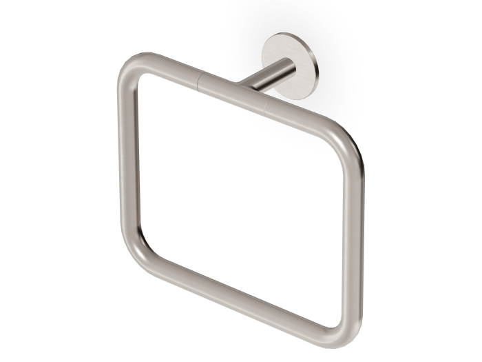 На изображении товар Полотенцедержатель-кольцо Zucchetti Pan, настенный, цвет Brushed Nickel от официального представителя в Москве