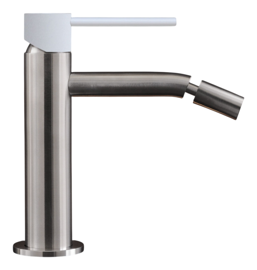 Смеситель для раковины CEA Design Gastone, однорычажный, с регулируемым изливом, ручка в цвете Black, цвет сатинированная сталь