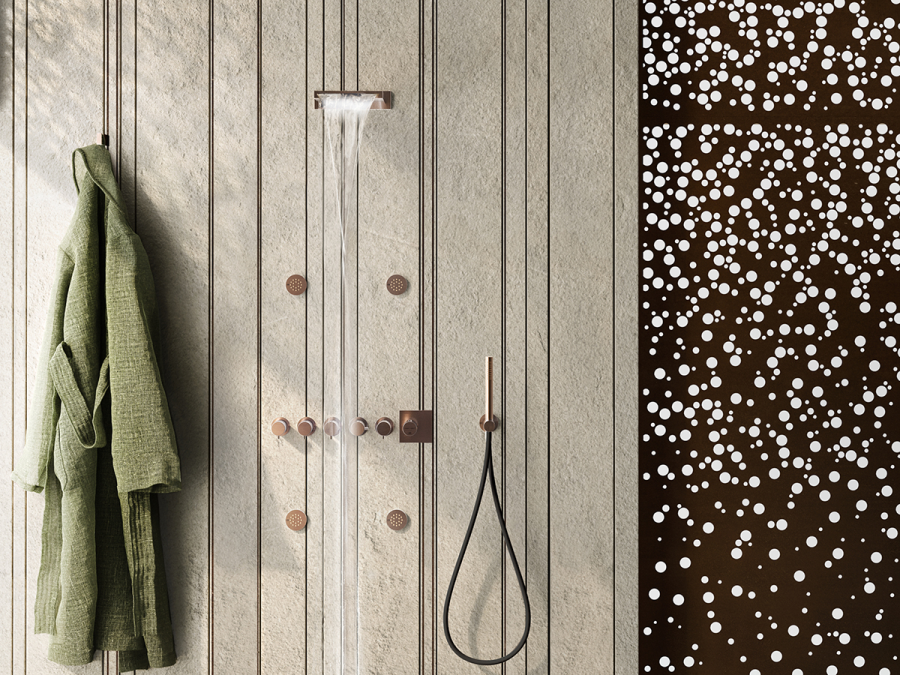 Ручной душ Gessi316, с шланговым подсоединением и держателем, цвет Copper Brushed PVD - изображение 2