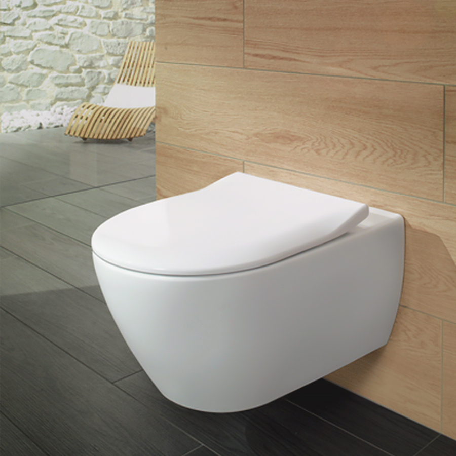 Сиденье Villeroy&Boch Subway 2.0, с крышкой для унитаза Slimseat, с функцией QuickRelease и SoftClosing, крепления из нерж. стали, цвет Альп. белый - изображение 2