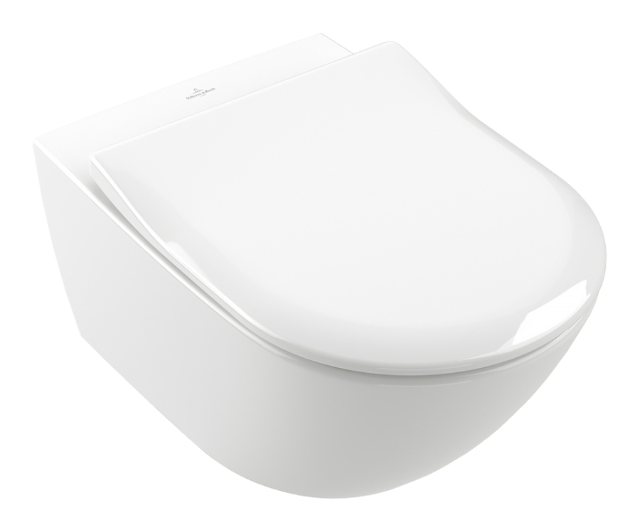 Сиденье Villeroy&Boch Subway 2.0, с крышкой для унитаза Slimseat, с функцией QuickRelease и SoftClosing, крепления из нерж. стали, цвет Альп. белый - изображение 1