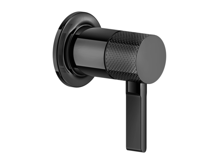 На изображении товар Смеситель Gessi Inciso, встраиваемый, однорычажный, на 1 выход, цвет Black Metal PVD от официального представителя в Москве