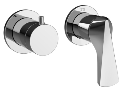 Cмеситель для душа Gessi Ventaglio, настенный, на 2 выхода, встраиваемый, внешние части, цвет Chrome