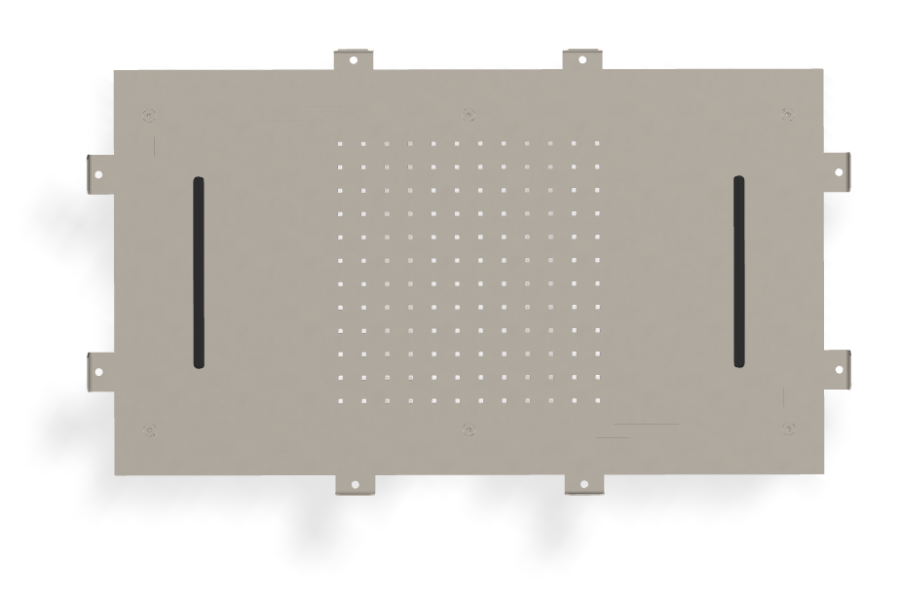 Верхний душ Carlo Frattini Harmonia, потолочный, с защитой от известкового налёта, с ливневой струёй и 2 каскадами, 700x400 мм, цвет никель брашированный - изображение 2