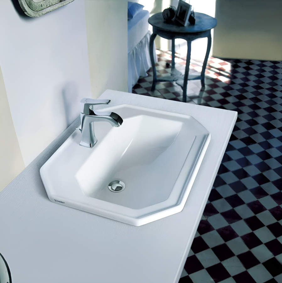 Раковина Duravit Series 1930, встраиваемая сверху, 580х470 мм, с 1-м отверстием под смеситель, цвет белый глянцевый - изображение 1