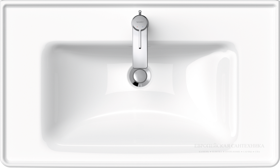 Раковина Duravit D-Neo для мебели, 800x480 мм, на 1 отверстие под смеситель, цвет белый - изображение 3