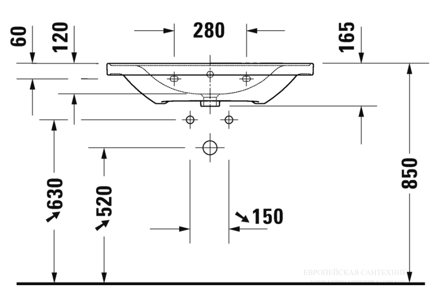 Раковина Duravit D-Neo для мебели, 800x480 мм, на 1 отверстие под смеситель, цвет белый - изображение 14