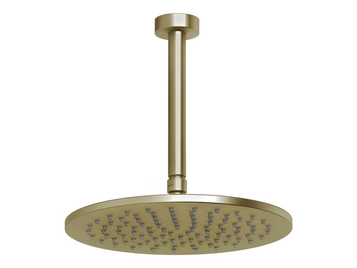 На изображении товар Верхний душ Gessi Anello, потолочный, ⌀250 мм, цвет Brass Brushed PVD от официального представителя в Москве