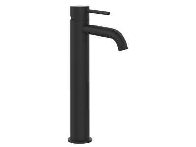 Смеситель для раковины Gessi316 Flessa, высокий, с коротким изливом, без донного клапана, цвет Black XL