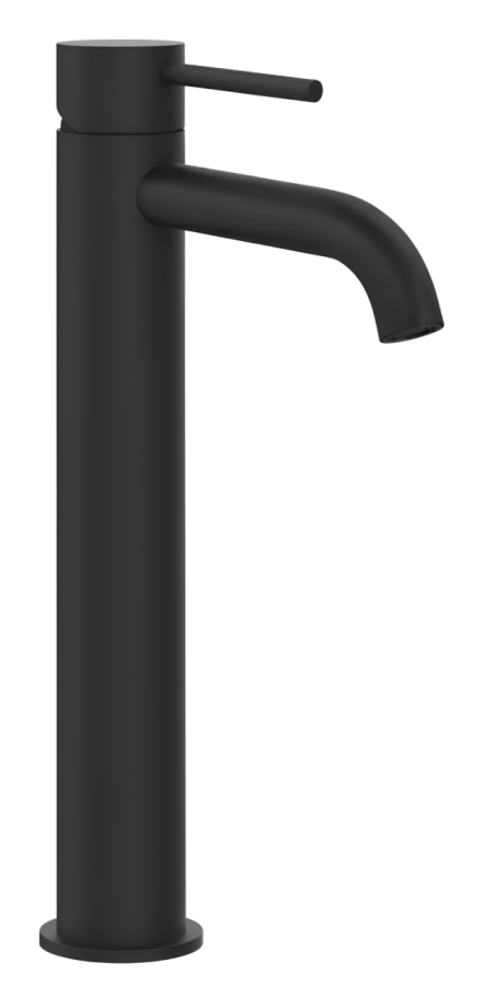 Смеситель для раковины Gessi316 Flessa, высокий, с коротким изливом, без донного клапана, цвет Black XL