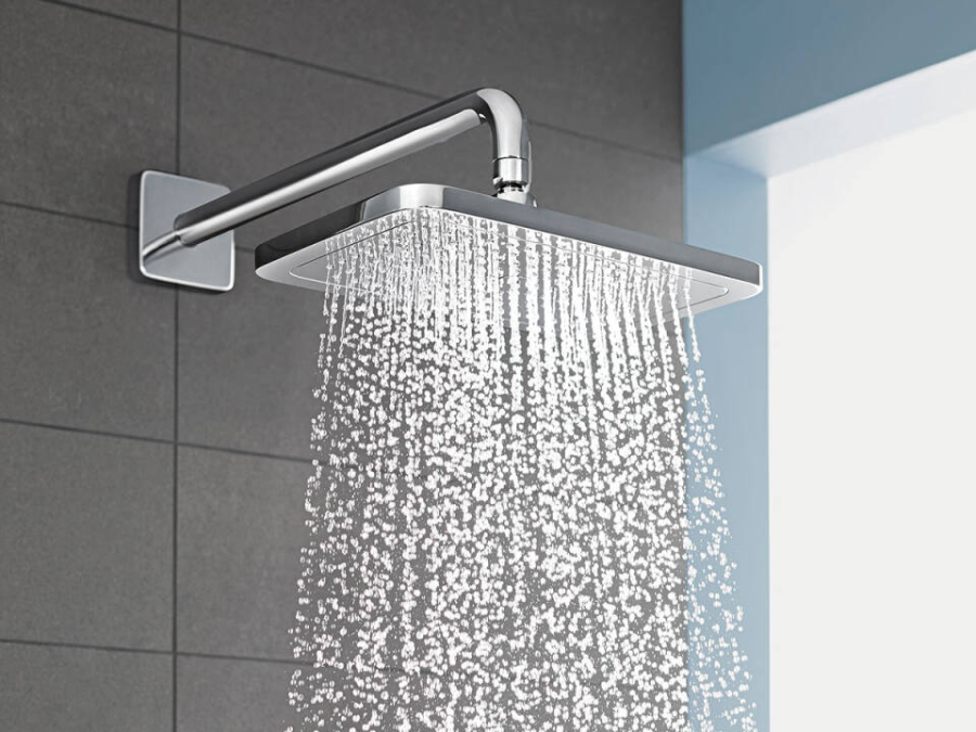 Душевой комплект Hansgrohe Croma E : термостат внешняя +скрытая часть часть 280 1jet с Ecostat E, верхний душ 280x170 мм, ручной душ, шланг 1250 мм, цвет хром глянец - изображение 1
