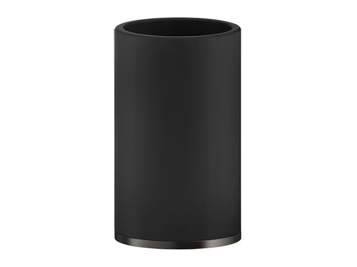 На изображении товар Cтакан Gessi Origini Accessories, настольный, Ø75х127 мм, цвет Black Metal PVD от официального представителя в Москве
