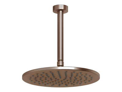На изображении товар Верхний душ Gessi Anello, потолочный, ⌀250 мм, цвет Copper Brushed PVD от официального представителя в Москве