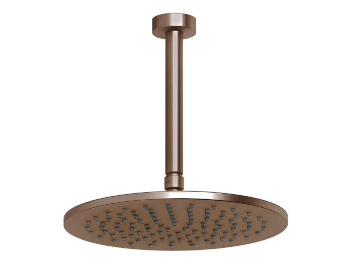 На изображении товар Верхний душ Gessi Anello, потолочный, ⌀250 мм, цвет Copper Brushed PVD от официального представителя в Москве