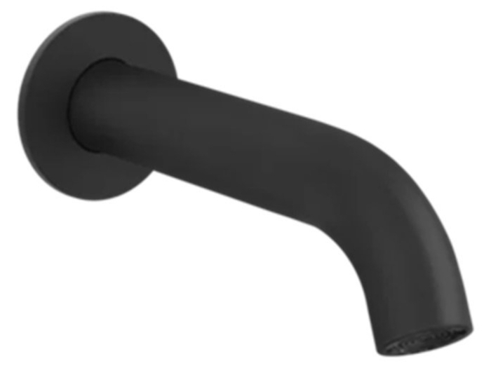 На изображении товар Излив для ванны Gessi 316, настенный, цвет Matte Black от официального представителя в Москве