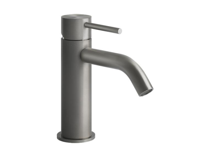 На изображении товар Смеситель для раковины Gessi 316, без донного клапана, цвет Steel Brushed от официального представителя в Москве