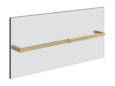 Полотенцедержатель Rigato Gessi Shower G, L 600 мм, для монтажа на стекле, цвет Brushed Brass PVD