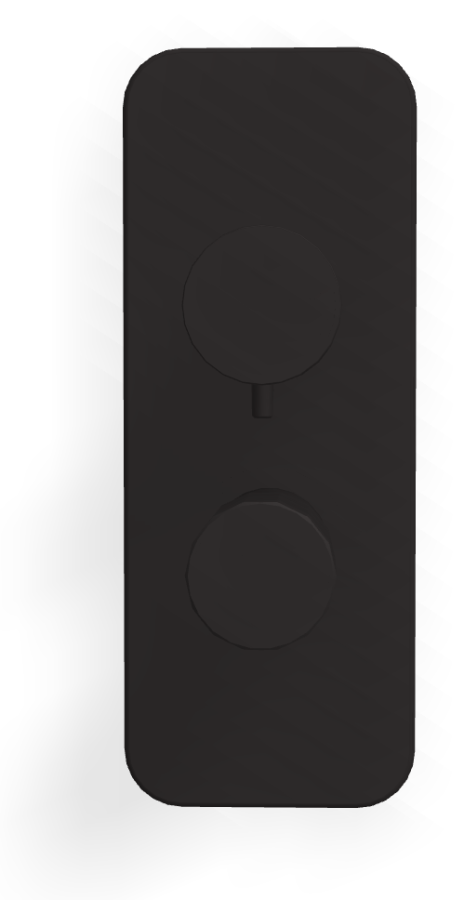 Смеситель для ванны/душа Carlo Frattini Spillo Tech, ручка V Collection, с переключателем на 2/3 потребителя, Н-260 мм, внешняя часть, цвет чёрный матовый - изображение 1