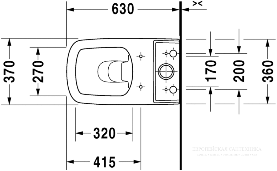 Унитаз Duravit DuraStyle напольный, 370x630 мм, цвет белый - изображение 3