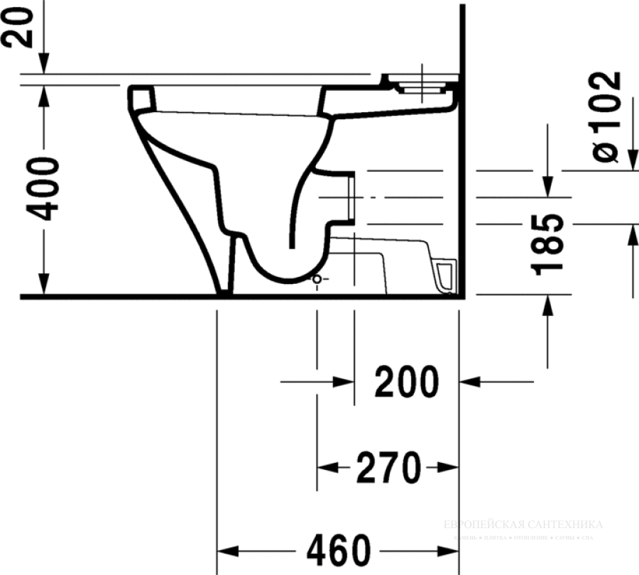 Унитаз Duravit DuraStyle напольный, 370x630 мм, цвет белый - изображение 4