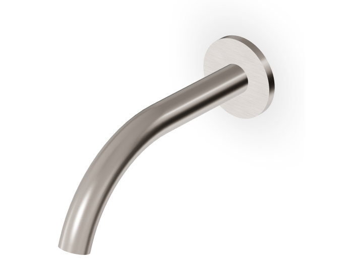 На изображении товар Излив Zucchetti Isy22, настенный, L. 175 мм., цвет Brushed Nickel от официального представителя в Москве