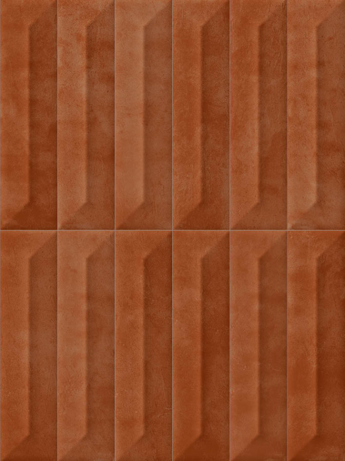 Sartoria Керамическая плитка Pop Ridge Terra Glossy 6.2x25 - изображение 1