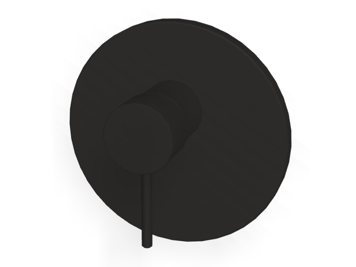 На изображении товар Смеситель для душа Carlo Frattini Spillo Up, встраиваемый, однорычажный, внешняя часть, цвет матовый чёрный от официального представителя в Москве