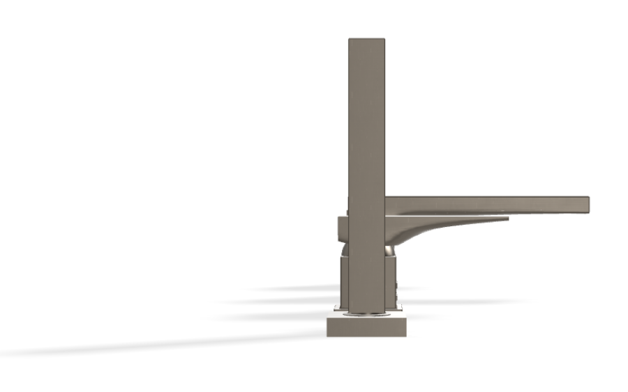 Смеситель для ванны Carlo Frattini Zeta, на борт, на 4 отверстия, двухрычажный, с изливом, вытяжным ручным душем, цвет брашированный чёрный хром - изображение 2