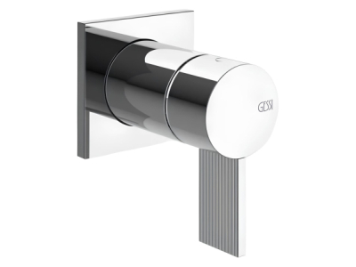 На изображении товар Смеситель для душа Gessi Inverso, встраиваемый, однорычажный, настенный, внешняя часть, Н-98 мм, цвет хром от официального представителя в Москве