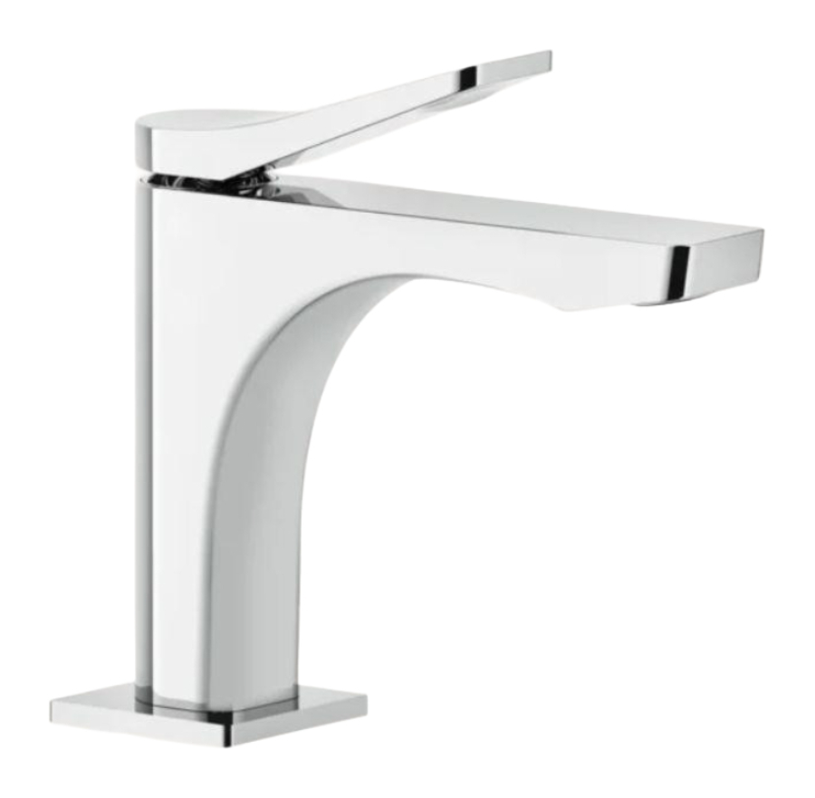 Смеситель для раковины Gessi Rilievo, без донного клапана, с соединительными шлангами, длина излива 166 мм, цвет хром