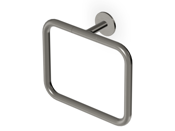 На изображении товар Полотенцедержатель-кольцо Zucchetti Pan, настенный, цвет Brushed Metal Black от официального представителя в Москве