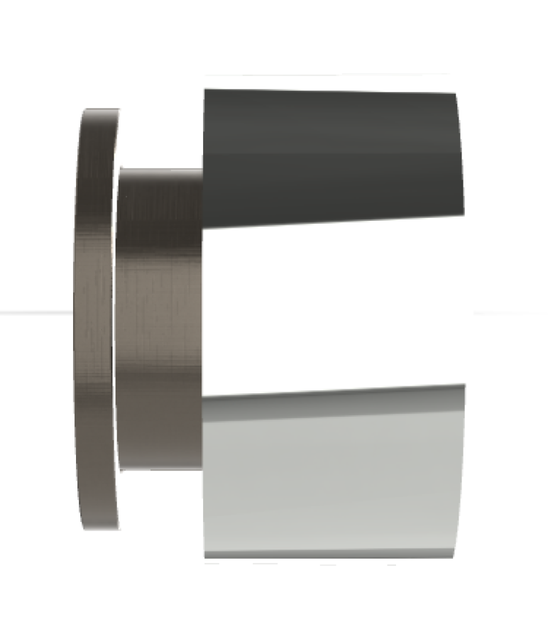 Запорный вентиль Carlo Frattini SO, с подключением на 1/2", без ручек, внешняя часть, цвет чёрный хром брашированный - изображение 2