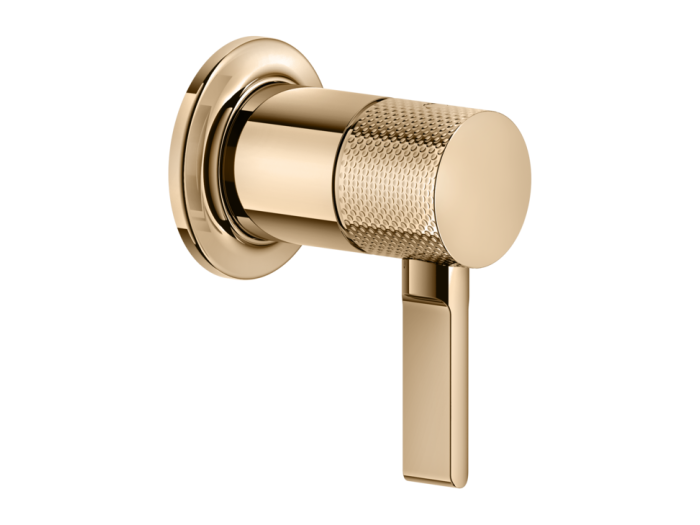 На изображении товар Смеситель Gessi Inciso, встраиваемый, однорычажный, на 1 выход, цвет Warm Bronze PVD от официального представителя в Москве