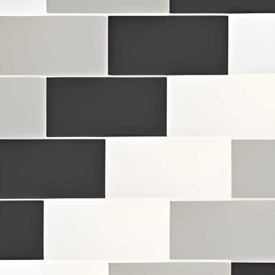 Micro. Керамогранит Microtiles Subway Mix White/Dust/Black 30,1X30,1