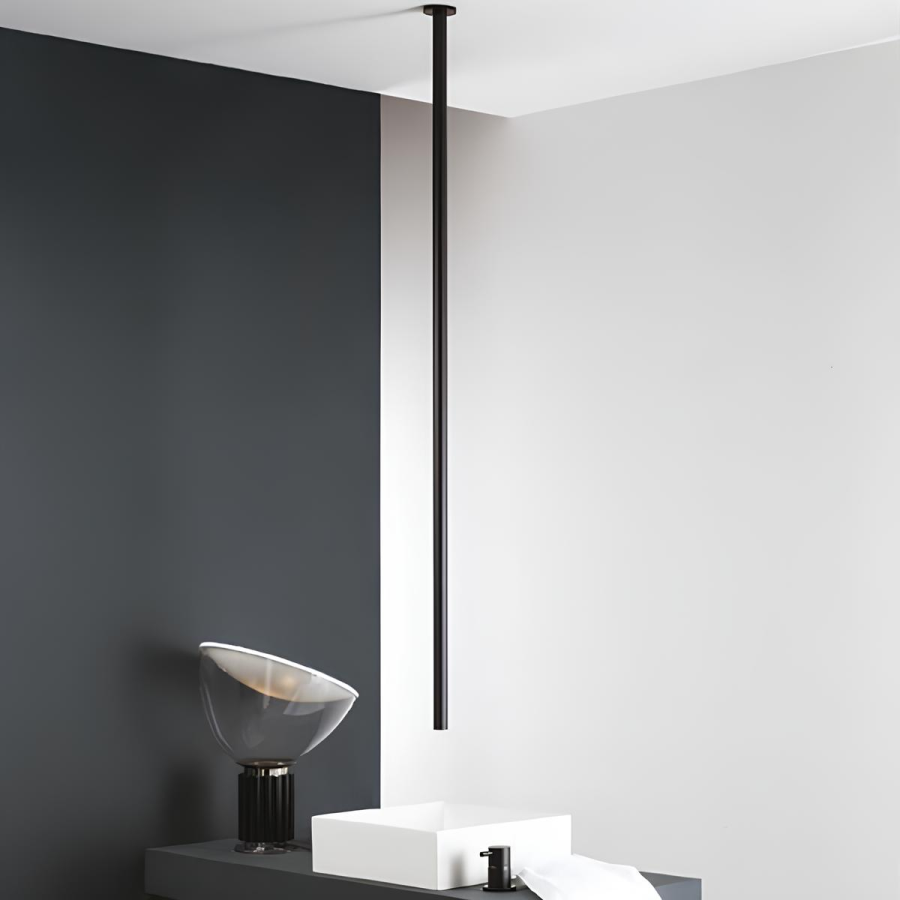 Излив для раковины Gessi316, потолочный, длина под заказ 150-1900 мм, для смесителя удаленного управления, цвет Black Metal Brushed PVD - изображение 3