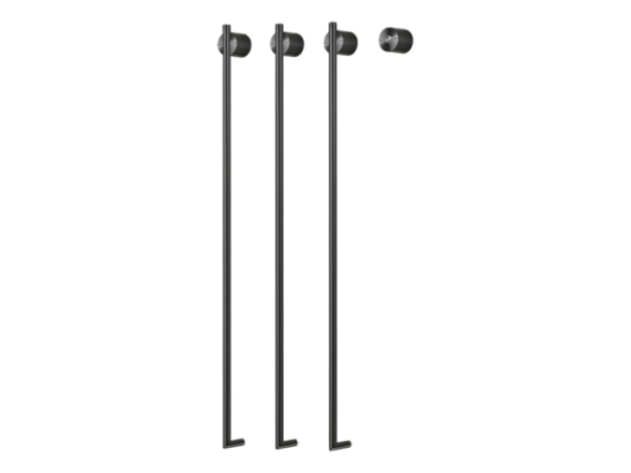 На изображении товар Полотенцесушитель CEA Design Equilibrio, электрический, настенный, 3хL-1060 мм, кнопка вкл., цвет сатинированная нержавеющая сталь от официального представителя в Москве