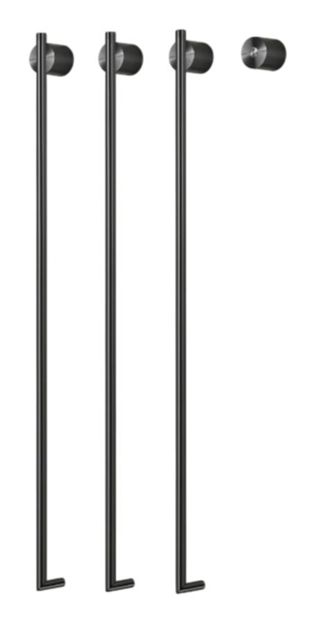 Полотенцесушитель CEA Design Equilibrio, электрический, настенный, 3хL-1060 мм, кнопка вкл., цвет сатинированная нержавеющая сталь