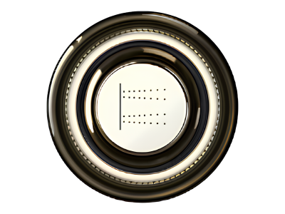 Кнопка для душевой системы Gessi HI-FI Eclectic, с символом "Body Jets", цвет Brass PVD
