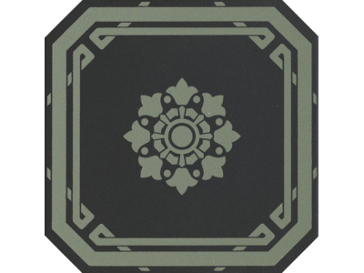 CERAMICHE GRAZIA Керамогранит OLD ENGLAND OTTAGONO DECORO BLACK 20X20 BATH