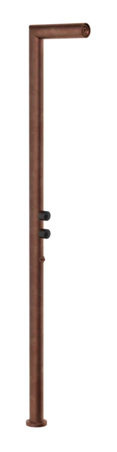 Душевая стойка Gessi Outdoor, уличная, ручка, ручной душ и переключатель, внешняя часть, цвет Corten